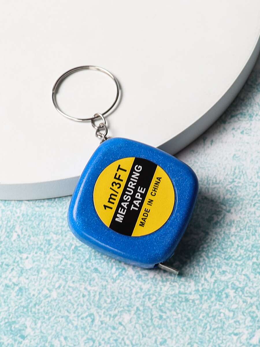 Tape Measure Charm Keychain For Gifts, Wallets, School Bags, Backpacks, And Satchels Casual Car Accessories Bag Charm - Blue - View 1
