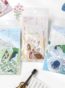 30 cái hỗn hợp mẫu giấy ghi nhớ ngẫu nhiên - Nhiều màu - Xem 1