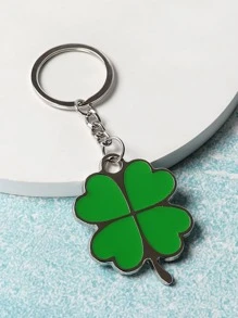 Clover Charm Keychain - Green - View 1
