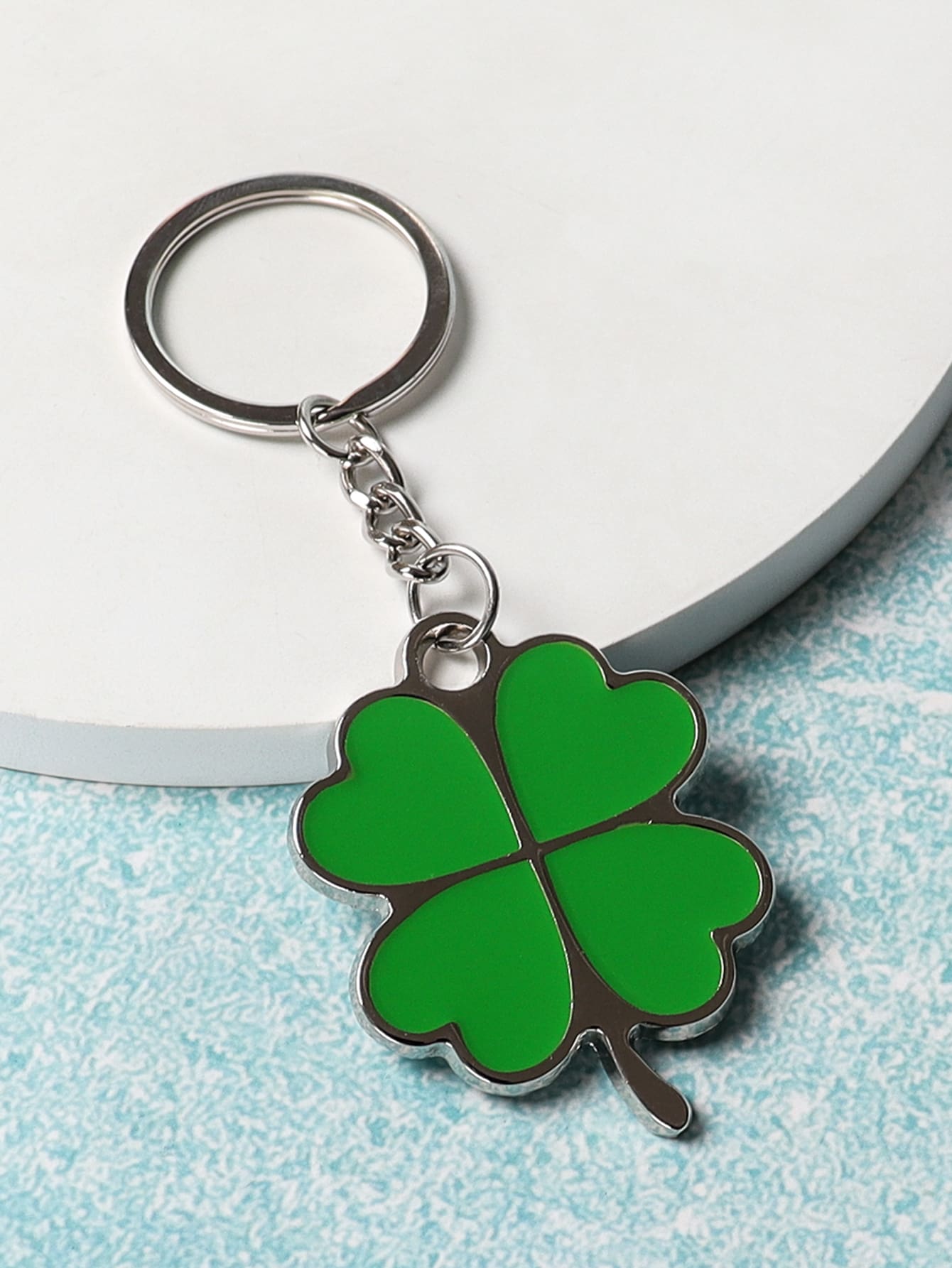 Clover Charm Keychain - Green - View 1