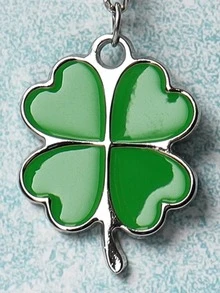 Clover Charm Keychain - Green - View 3