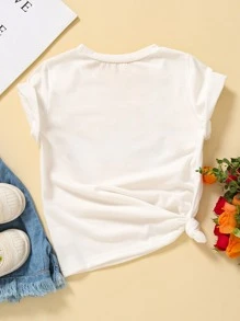 Toddler Girls Figure Graphic Tee - White - View 2