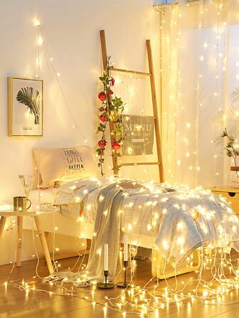 1 pièce Guirlande lumineuse de fée de 10/10/20/40/80 LED de 1,5 m/2 m/3 m/4 m/10 m pour chambre à coucher, décoration d'anniversaire, lumière d'ambiance intérieure, décoration de fête de mariage, cadeaux, guirlande lumineuse clignotante colorée, alimentée par batterie