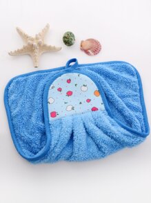 1 cái khăn lau Apple Print - Màu xanh lam - Xem 2