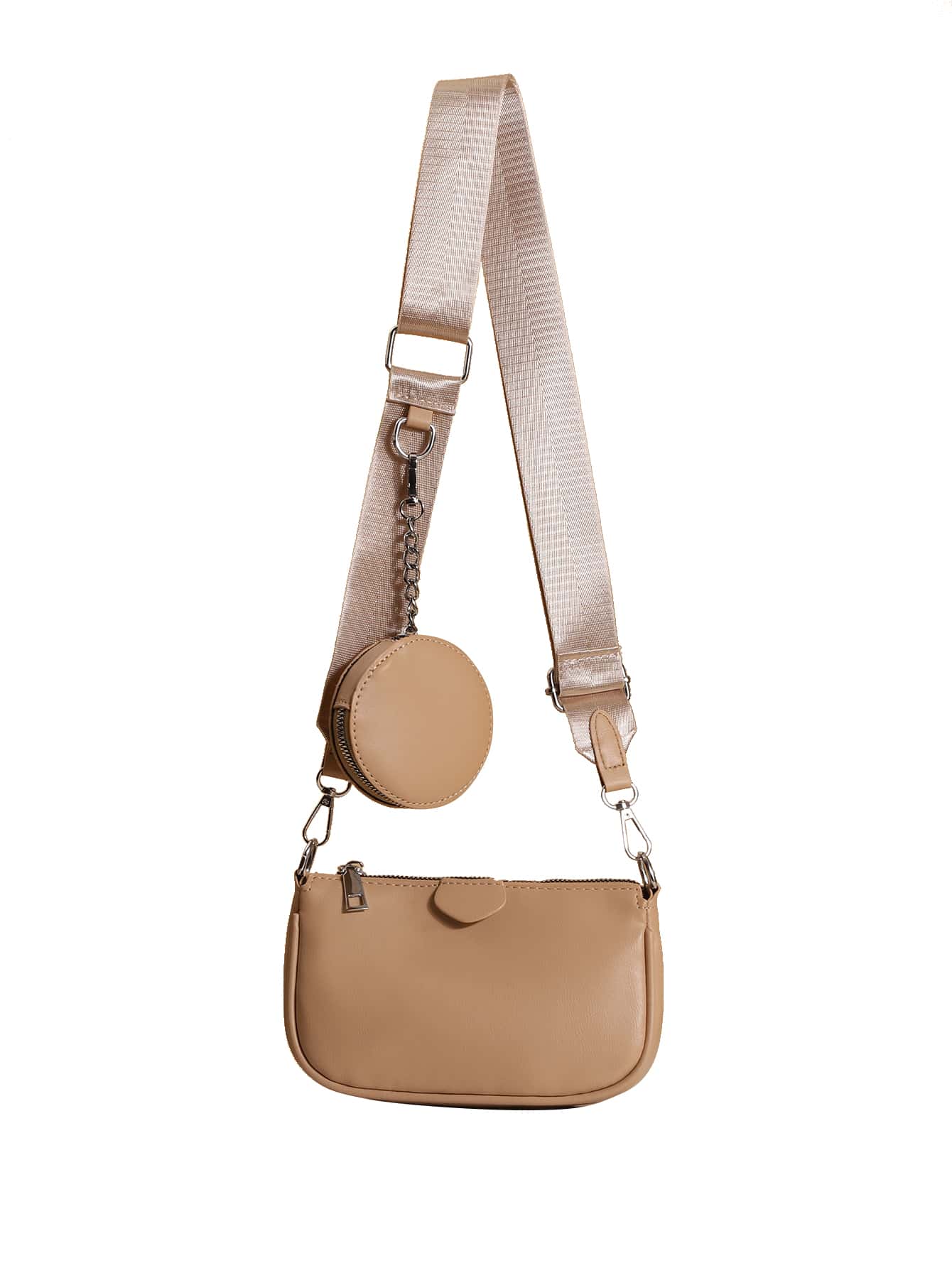 Mini Minimalist  Square Bag With Coin Purse - Khaki - View 1