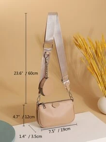 Mini Minimalist  Square Bag With Coin Purse - Khaki - View 7