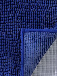 1入組素色雪尼爾防滑浴室毯 - 寶藍色 - 查看 3