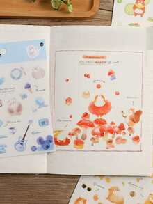 1pc Phim hoạt hình Động vật In Nhãn dán Ngẫu nhiên - Nhiều màu - Xem 4