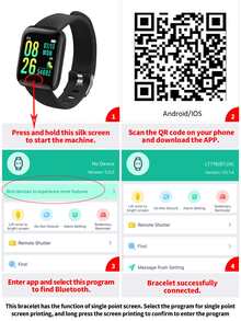 1 Đồng hồ thông minh theo dõi nhịp tim và 1 vòng đeo tay - Nhiều màu - Xem 7