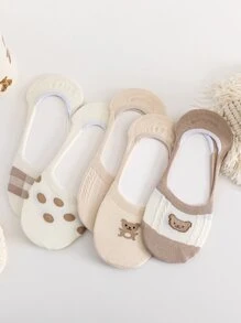 5 pares de calcetines invisibles con gráficos de dibujos animados