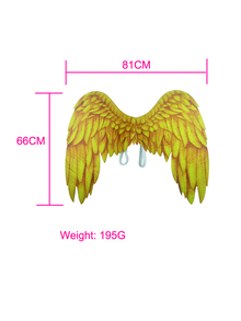 Disfraz de ángel dorado ala - Dorado - Ver 3