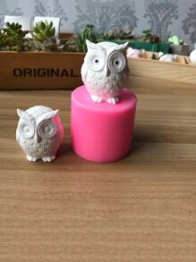 1入組貓頭鷹設計巧克力模具 - 粉色 - 查看 2