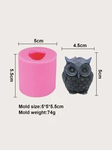 1入組貓頭鷹設計巧克力模具 - 粉色 - 查看 3