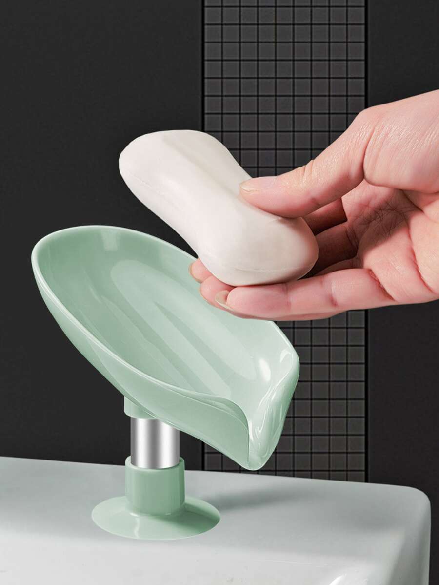 1 pieza Jabonera con diseño de hoja - Verde - Ver 1