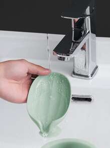 1 pieza Jabonera con diseño de hoja - Verde - Ver 5