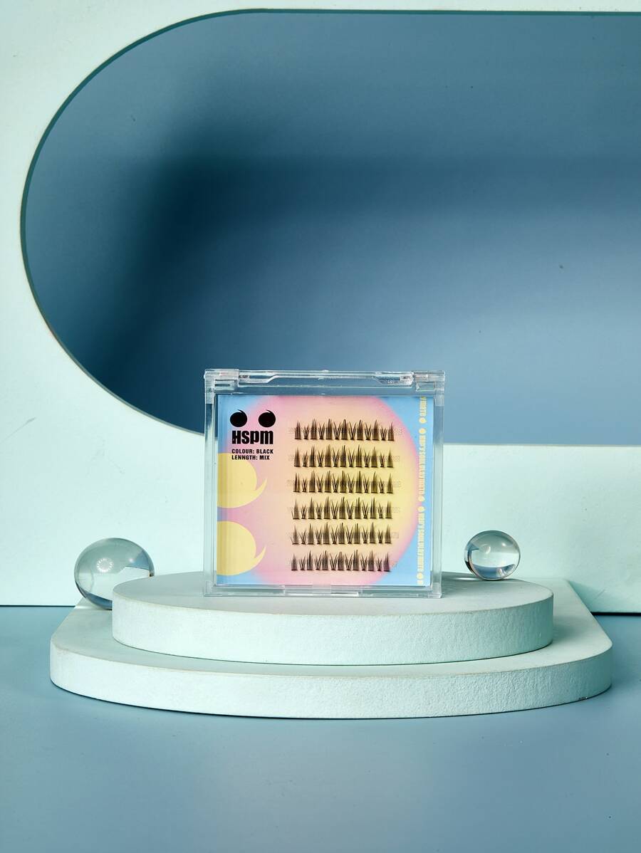 HSPM 1box 8mm-10mm Individual False Eyelashes - Black - View 1