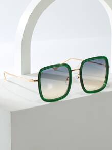 Ombre Lens Fashion Glasses - Multicolor - View 1