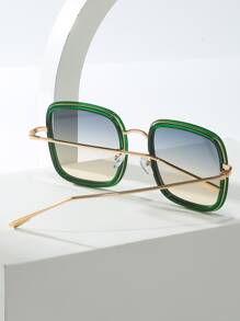 Ombre Lens Fashion Glasses - Multicolor - View 3