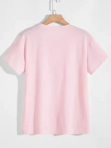 Manfinity Men Graphic Print Tee - Baby Pink - View 2