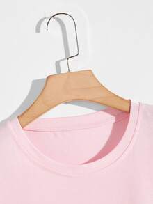 Manfinity Men Graphic Print Tee - Baby Pink - View 3