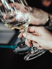 12pcs Ring & Pendant Wine Glass Charms For Party, Gathering - Silver - View 2