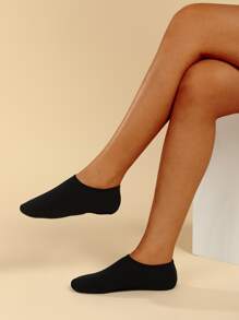 Women Minimalist Slip On Aqua Socks, Sporty Outdoor Water Shoes - Black - View 3