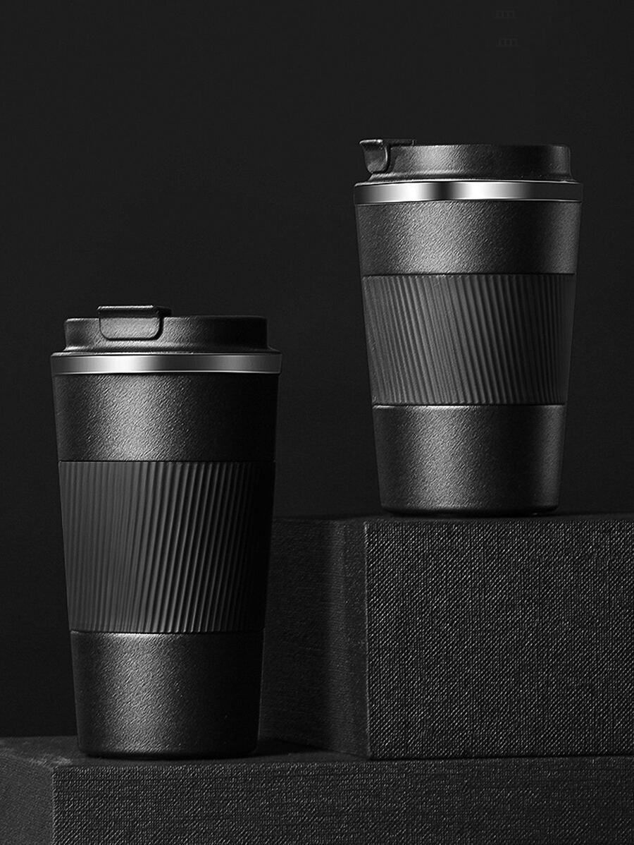 Stainless Steel Coffee Cup Thermal Mug Non-Slip Travel Car Insulated Bottle Water Bottle - Black - View 1