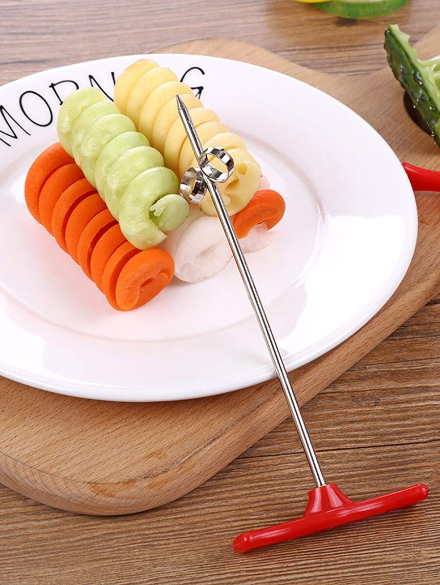 Máy cắt xoắn ốc 1 cái rau - Đỏ - Xem 1
