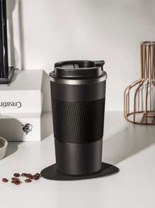 Stainless Steel Coffee Cup Thermal Mug Non-Slip Travel Car Insulated Bottle Water Bottle - Black - View 6