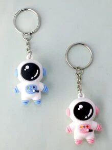 2pcs Astronaut Charm Keychain for gifts, wallets, school bags, backpacks, and satchels - Multicolor - View 1