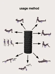 Con lăn lưới yoga - màu đen - Xem 3