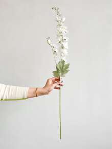 1 件人造飞燕草花 33 英寸丝绸飞燕草花仿长茎假植物插花适用于家庭办公室花园婚礼桌面花瓶装饰、假植物、秋季装饰、房间、书桌、花园装饰、房间装饰用品