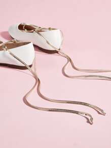 Niñas Bailarinas con diseño con cordón - Blanco - Ver 4