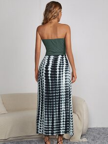 Tie Dye Tube Dress - Multicolor - View 2