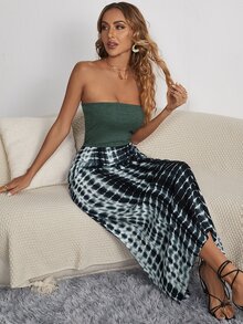 Tie Dye Tube Dress - Multicolor - View 5