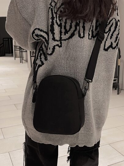 حقيبة كروس بادية صغيرة مصنوعة من النايلون خفيفة الوزن ، مناسبة للموظفين ذوي الياقات البيضاء ولطلاب الجامعة والعمل والتنقل والمكتب ، حقيبة رسول مربعة صغيرة بنمط جوثي ، مناسبة لهدايا الطالبات والمعلمات وهدايا العام الدراسي الجديد وهدايا المحفظة والمحفظة للنساء