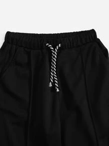 SHEIN Cậu bé Tween Đồ họa Chữ cái 2 Áo & 1 Quần short & 1 Quần thể thao - Nhiều màu - Xem 3