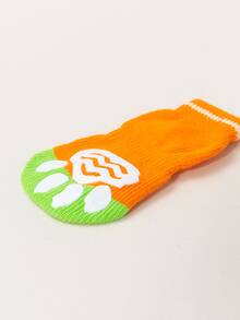 4pcs Cartoon Graphic Pet Socks - Multicolor - View 3