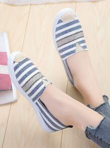 Giày thể thao thông thường mũi tròn mới thoáng khí thoải mái thời trang dành cho nữ - Màu xanh lam - Xem 5