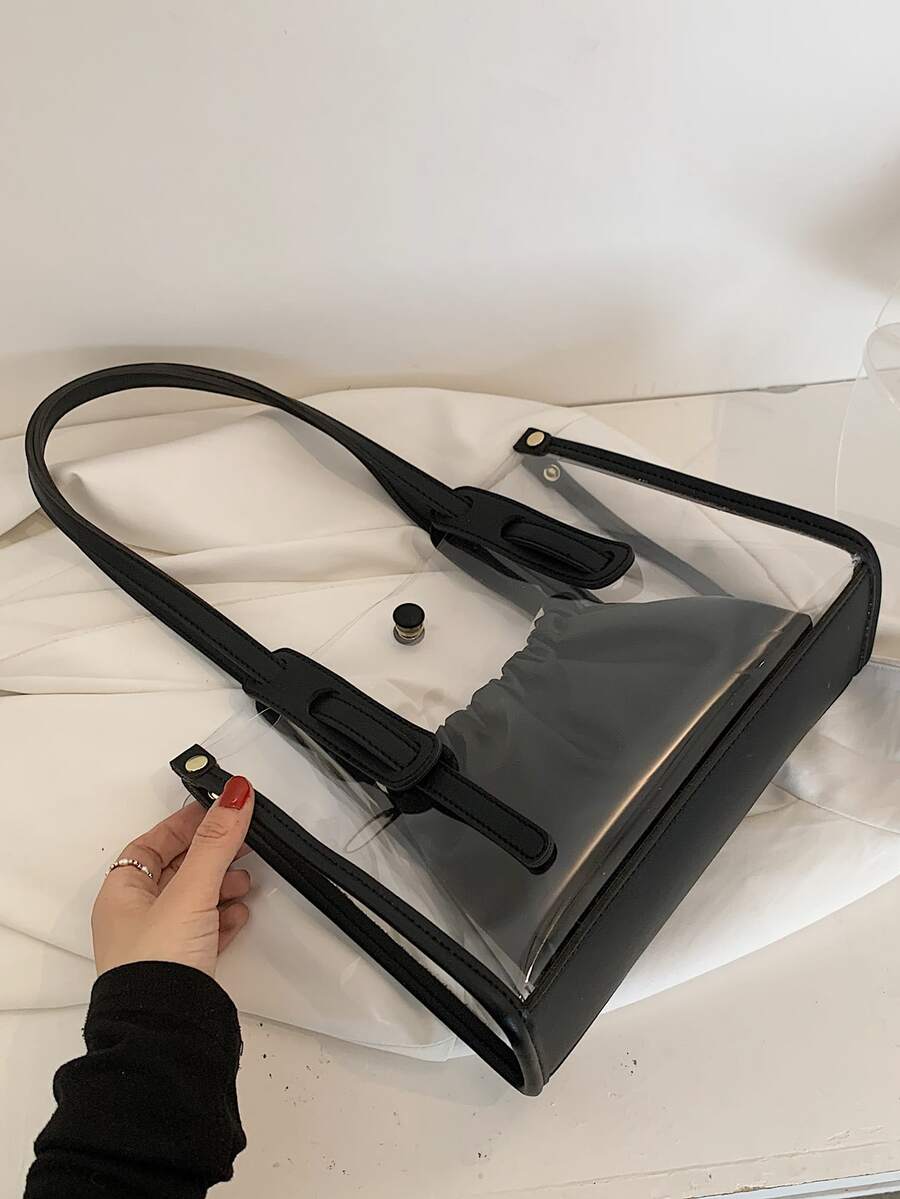 Túi Xách tay Nữ Đôi tay cầm - màu đen - Xem 1