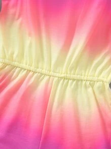 SHEIN Young Girl Ombre Contrast Binding Cami Jumpsuit - Multicolor - View 4