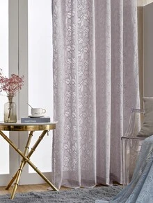 Bức màn rèm đơn hình con bướm thêu - Hồng - Xem 3