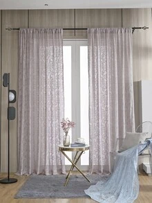 Bức màn rèm đơn hình con bướm thêu - Hồng - Xem 6