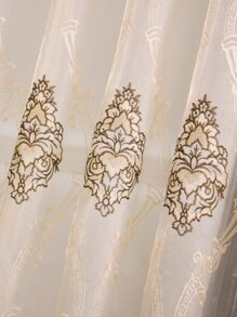 Embroidery Design Single Panel Sheer Curtain - Multicolor - View 4