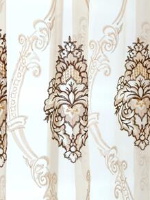 Embroidery Design Single Panel Sheer Curtain - Multicolor - View 5
