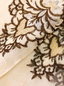 Embroidery Design Single Panel Sheer Curtain - Multicolor - View 6