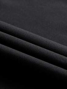 Manfinity Homme Camisetas para hombre, ajustadas, cuello redondo, manga corta, gráficos divertidos, informales, de verano, de poliéster - Negro - Ver 3