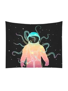 Astronaut Print Tapestry - Multicolor - View 2