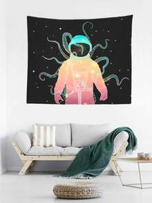 Astronaut Print Tapestry - Multicolor - View 4