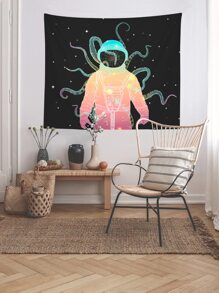 Astronaut Print Tapestry - Multicolor - View 8